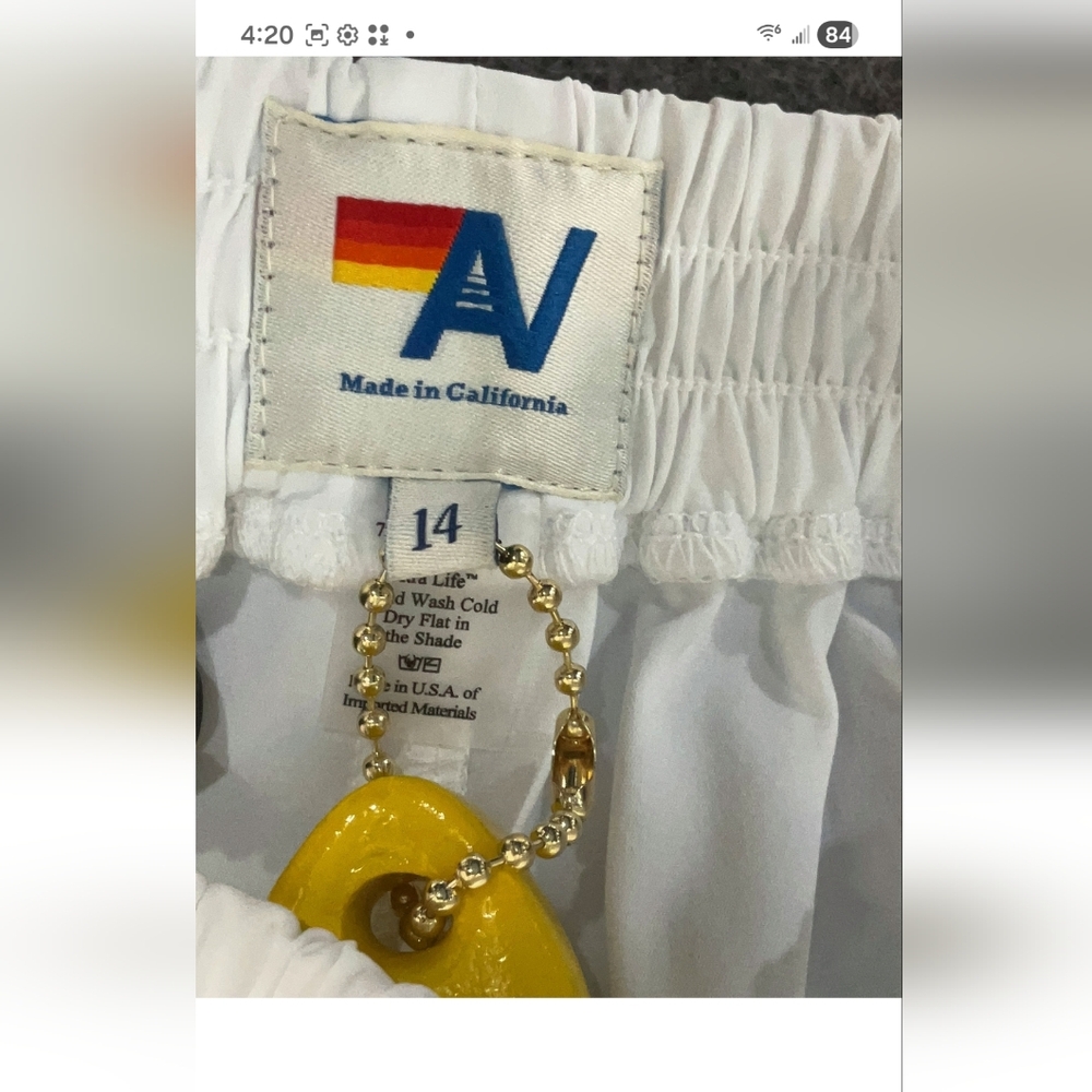 Aviator Nation White Kids Shorts
